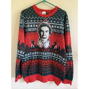 Buddy the Elf SANTA I KNOW HIM Ugly Christmas Holiday Sweater Shirt Adult Large